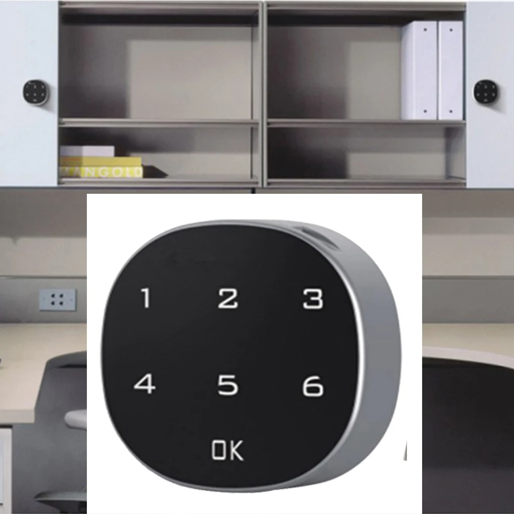 Electric Keyless Keypad Cabinet Touch Pad 6 Digital Codes Door Access Locker Indoor Locking Commercial & Residential Graded