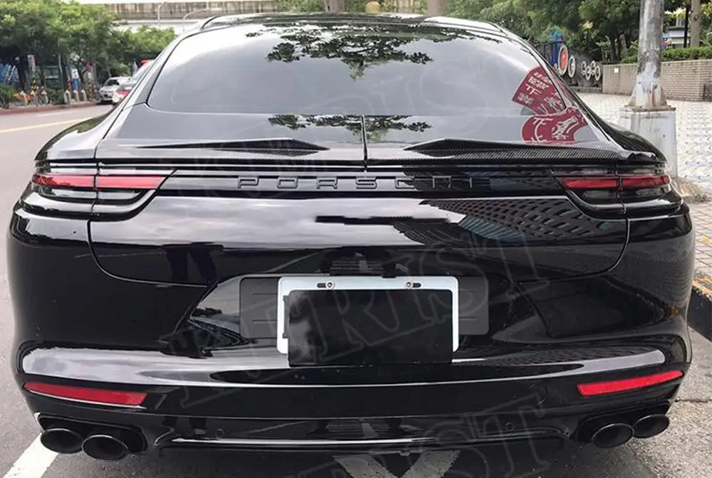 Задний спойлер из углеродного волокна для Porsche Panamera 971 2017 2019|Спойлеры и крылья| |