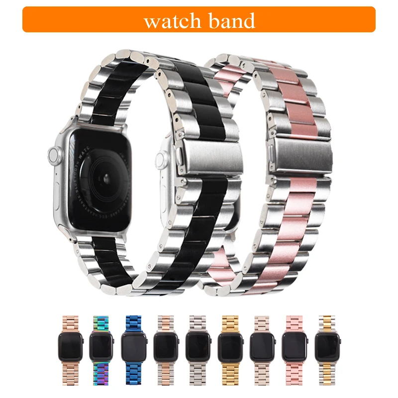 

Stainless Steel strap for Apple Watch 6 5 4 3 band 44mm 40mm iWatch band 42mm/38mm Metal Bracelet Apple watch series Accessories