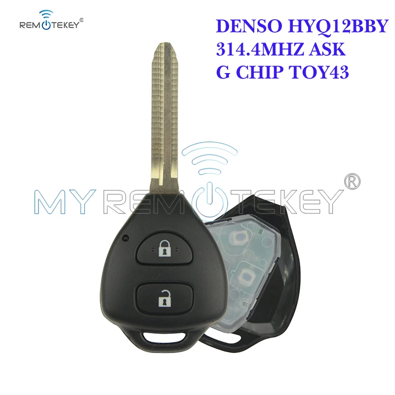 Пульт дистанционного управления Remtekey DENSO HYQ12BBY 2 кнопки TOY43 для Toyota Corolla Camry + 314 4 МГц