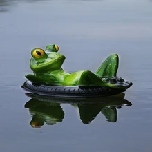 Животный бамбуковый плот лягушка смолы Искусство и ремесла орнамент украшения сада во дворе пруд поплавок Terrapin цилиндр ландшафтный дизайн