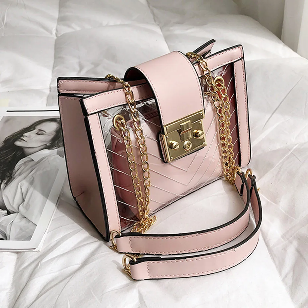 OCARDIAN сумка через плечо, сумка на молнии, женская элегантная модная прозрачная сумка, полосатая посылка, Повседневная сумка