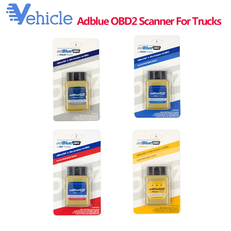 Adblue OBD2 сканер для DAF/IVECO/RENAUL/для VOLVO Truck AdBlue OBD2 Adblue Эмулятор NOX/DEF через OBD OBD2 диагностический интерфейс