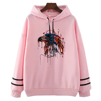 

Eagle Painting Creative Harajuku Hoodiess Girl Hoodies Graphic Korean Style Hoodie Hip Hop Top Sweatshirt