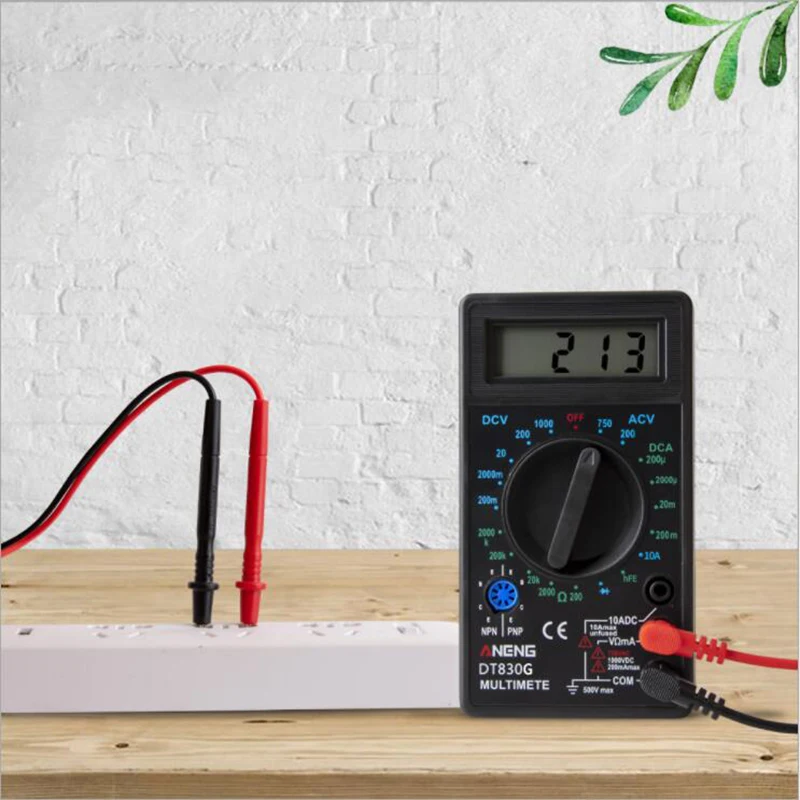 DT830G Цифровой мультиметр 750 / 1000 в Вольтметр Амперметр Омметр тестер высокой