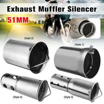 

Stainless Steel Universal Motorcycle GP Moto Exhaust Muffler Pipe Silencer Noise Sound Eliminator Adjustable 47mm 51mm 60mm