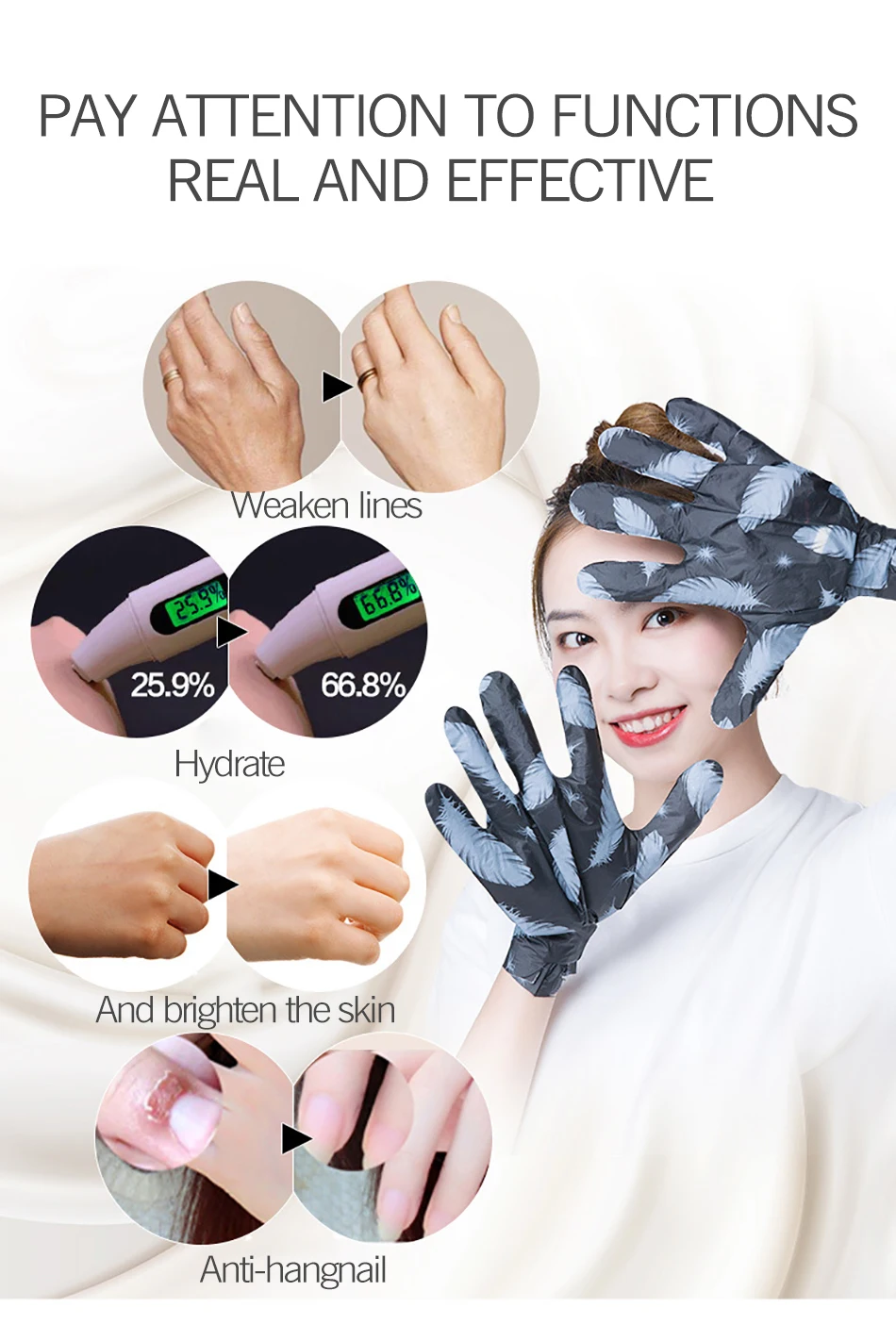 Volcanic Mud nourish deeply Hand Mask Whitening Moisturizing Smoothing Repair Exfoliating Calluses Improves Dry Rough skin hand