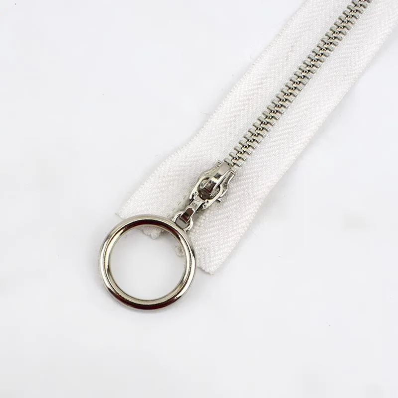 Meetee 5 шт. 20/30 см закрытые 40-70 см открывающиеся 3# Металлические молнии для сумок одежды DIY текстильные украшения на молнии Швейные аксессуары - Цвет: Белый
