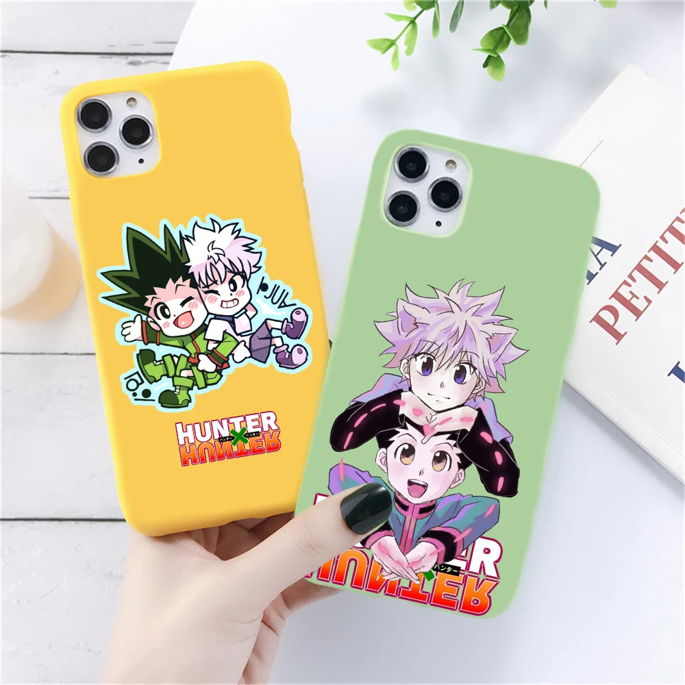 Hunter X Hunter Hxh Gon Killua Anime Candy Color Cute Tpu Case Phone For Iphone 11 Se X 7 Xs Xr Xsma 11pro 11promax Cover Phone Case Covers Aliexpress
