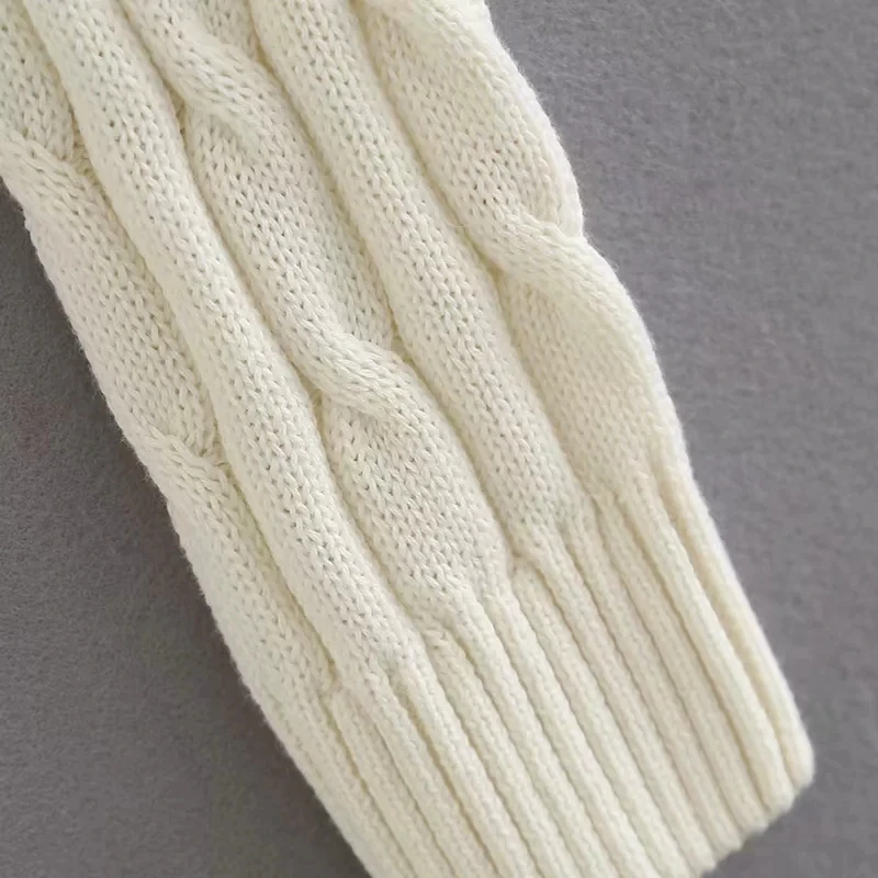 Женский вязаный хлопковый свитер в полоску с v-образным вырезом, пуловер с вязкой в косичку, укороченный топ