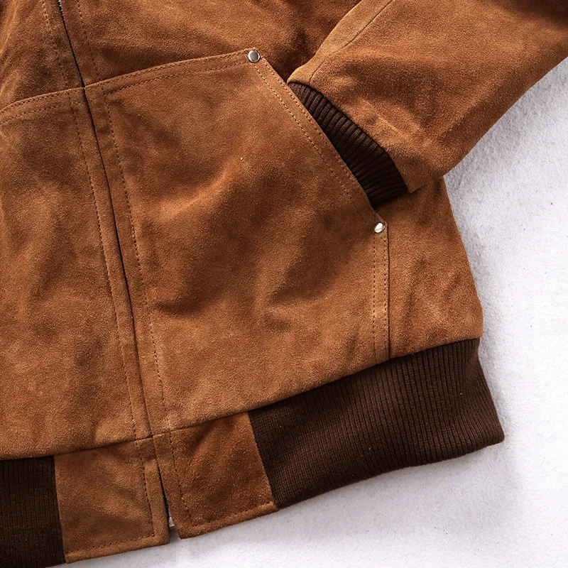 Hot Product 1939 Read Description! Asian size men's cow leather jacket mens genuine cowhide leather vintage hoodie jacket