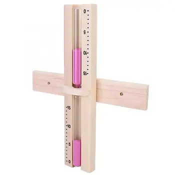 

15 Minutes Sauna Room Sand Clock Glass Timer Wall-Mounted Wooden Hourglass with Pink Sands Sauna Hourglass Wall Rotating Sand