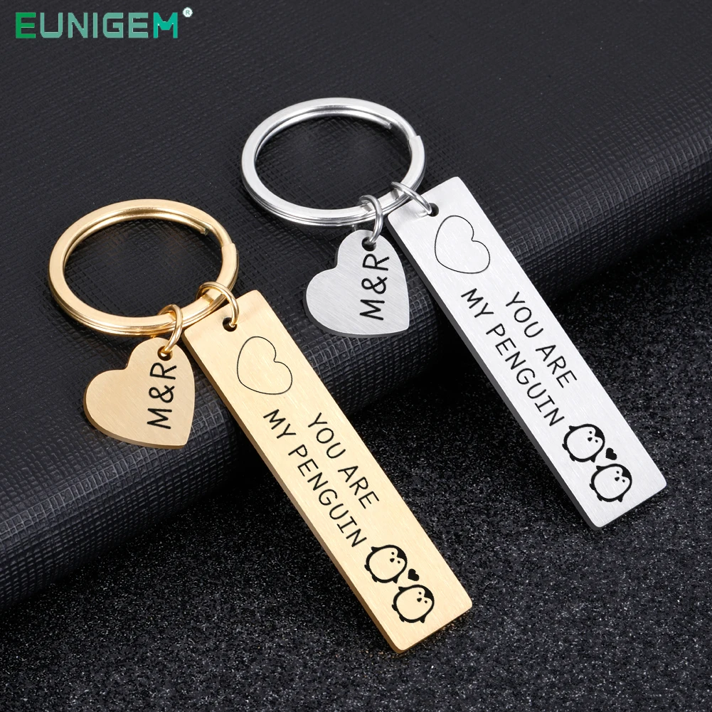 Personalized Name Couple Keychain For Husband Wife Costom Keychains Engraved Key Chain