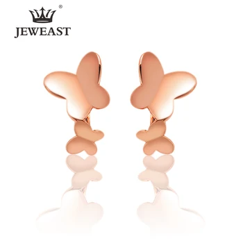 

18K Pure Gold Earring Real AU 750 Solid Gold Earrings Nice Butterfly Upscale Trendy Classic Party Fine Jewelry Hot Sell New 2020