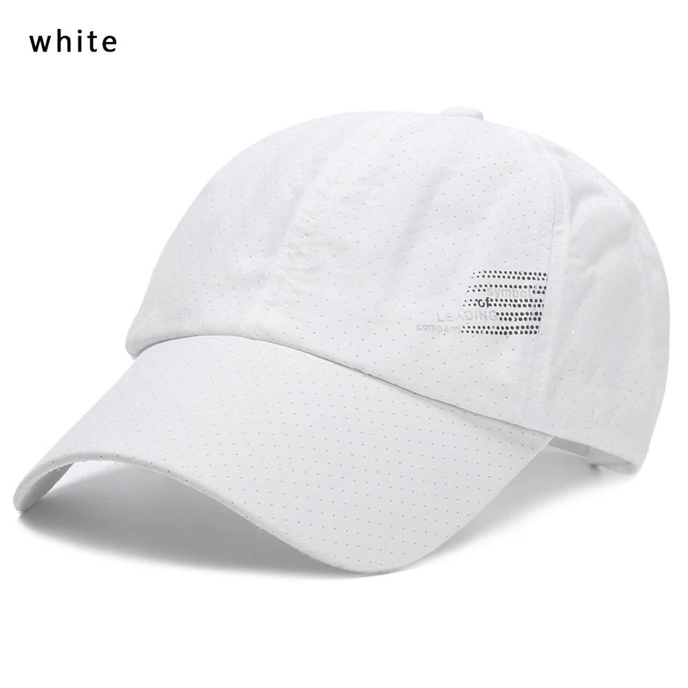 white 1 шт., новая модная повседневная прочная сетчатая Кепка, солнцезащитная Кепка, дышащая бейсболка для гольфа, женская и мужская одноцветная летняя кепка - Цвет: white