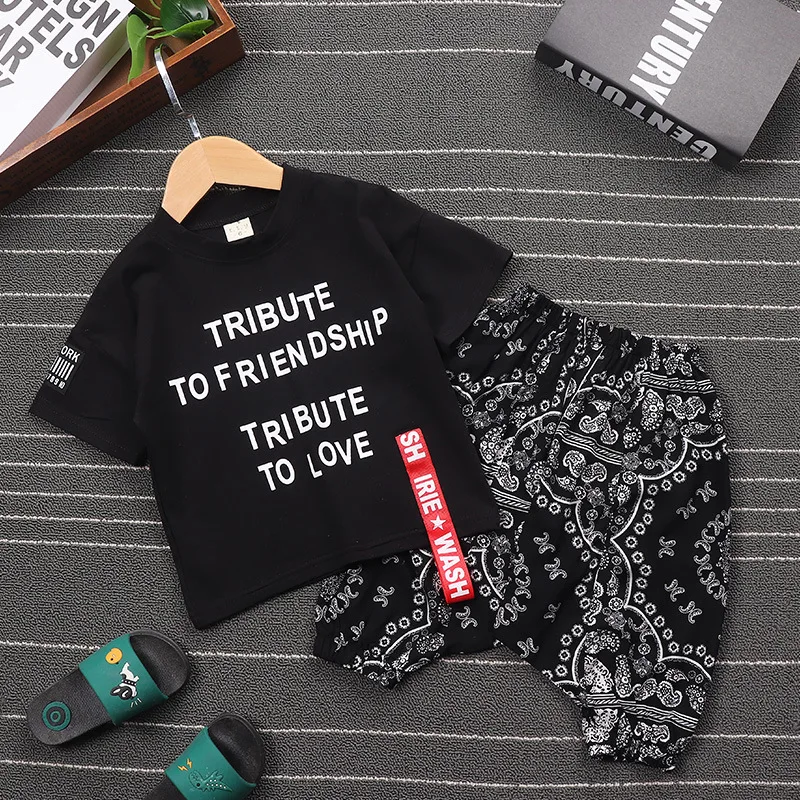 

Male Baby Summer Wear 2019 New Style Handsome Baby Fashion Childrenswear Korean-style Men's Small CHILDREN'S Summer Set Western