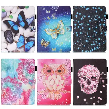 

Skull Print Cartoon Flip Leather Case For Samsung Galaxy Tab A 9.7 T550 T555 SM-T550 9.7'' Tablet Case Capa Funda Coque #S