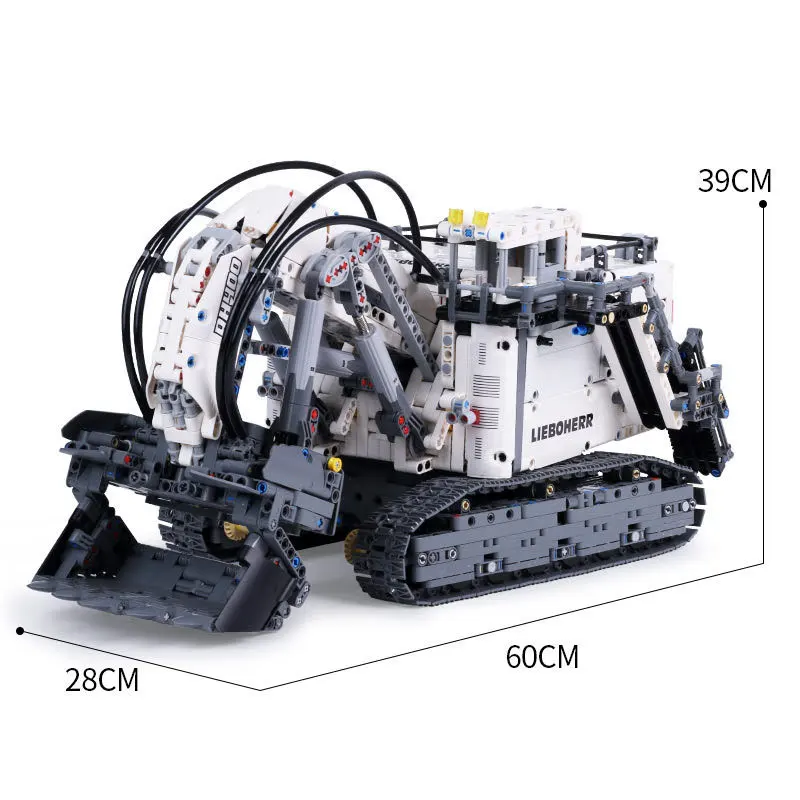 Technic модель экскаватора либхер R9800 подходит для MOC-1874 строительные блоки кирпичи двигатели комплект питания город детские игрушки совместимы 42100 подарок