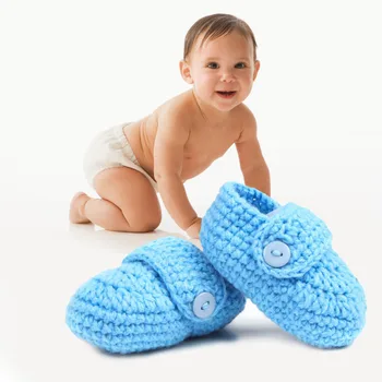 

1 Pair Cute Comfortable Infants Toddlers Baby Soft Crochet Knit Crib Shoes Walk Socks Top Quality