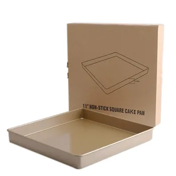 

1pcs Cake Baking Tray 11 inch Carbon Steel Non-stick Baking Cake Pan Baking & Cookie Sheets Square Cake Pans,Free Shipping