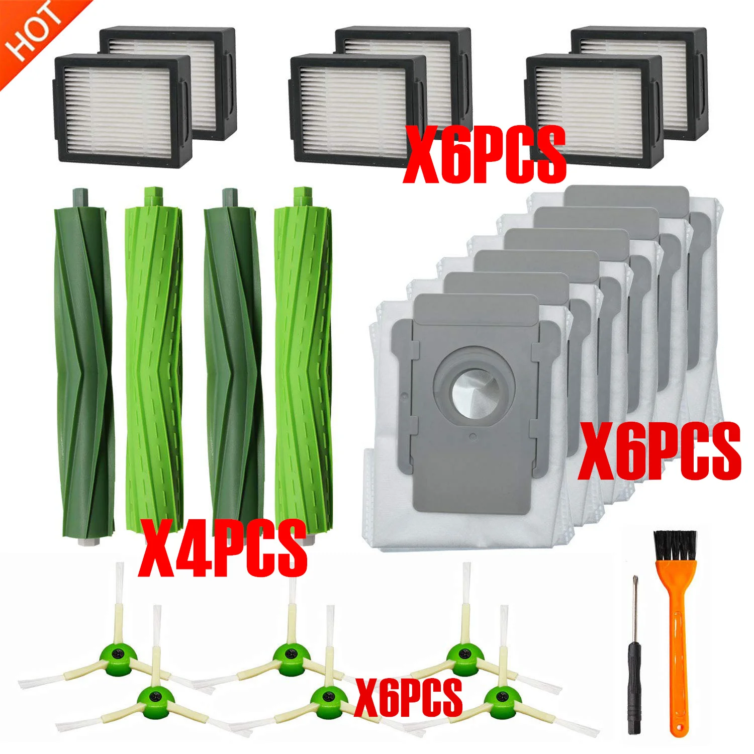 20 Pack Replacement Parts for iRobot Roomba i7 i7+/i7 Plus E5 E6 Vacuum Cleaner accessories