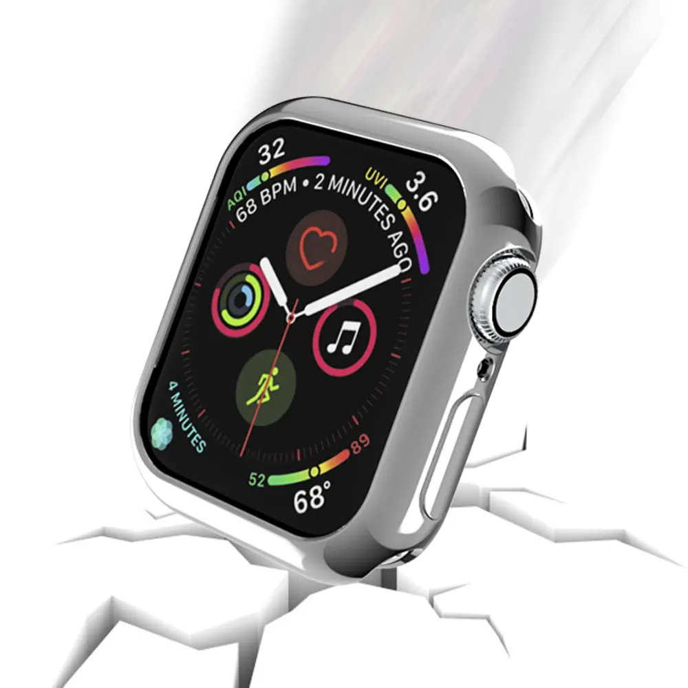 Чехол для Apple watch 4 Case 44 мм 40 мм iwatch series 4 5 покрытием ТПУ Защитная крышка Силиконовая соска защитный чехол