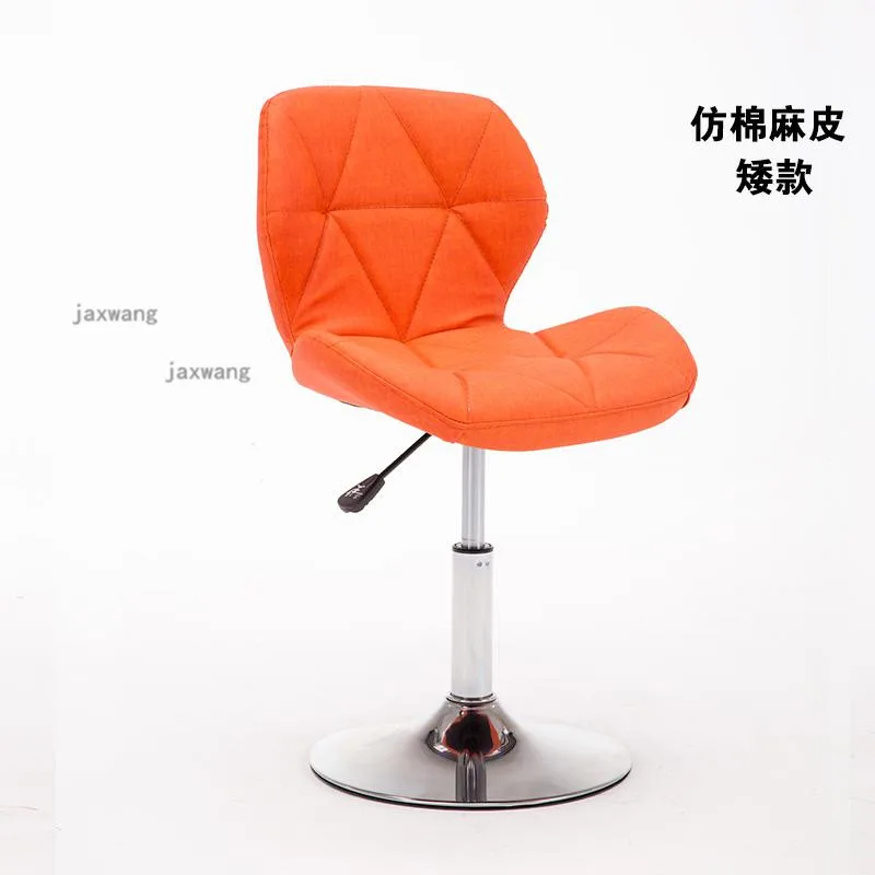 Регулируемый поворотный стул новые барные стулья простой барный стул вращающийся стул креативный подъемный высокий стул домашний модный красивый барный стул - Цвет: short  orange h40cm