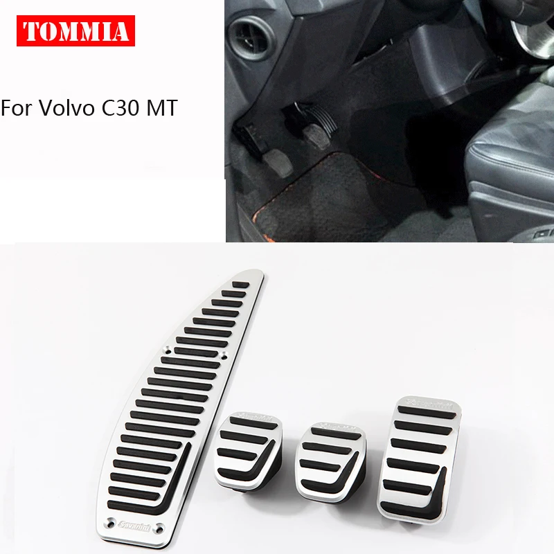 tommia For Volvo C30 MT AT 2008-2016 Pedal Cover Fuel Gas Brake Foot Rest Housing No Drilling Car-styling | Автомобили и