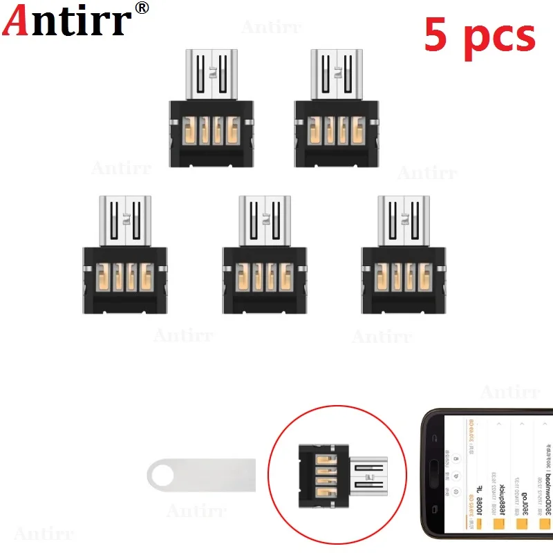 5Pcs/Lot tested Mini Micro USB to Connector OTG Cable Adapter for Flash Drive Samsung Android Tablet PC | Электроника
