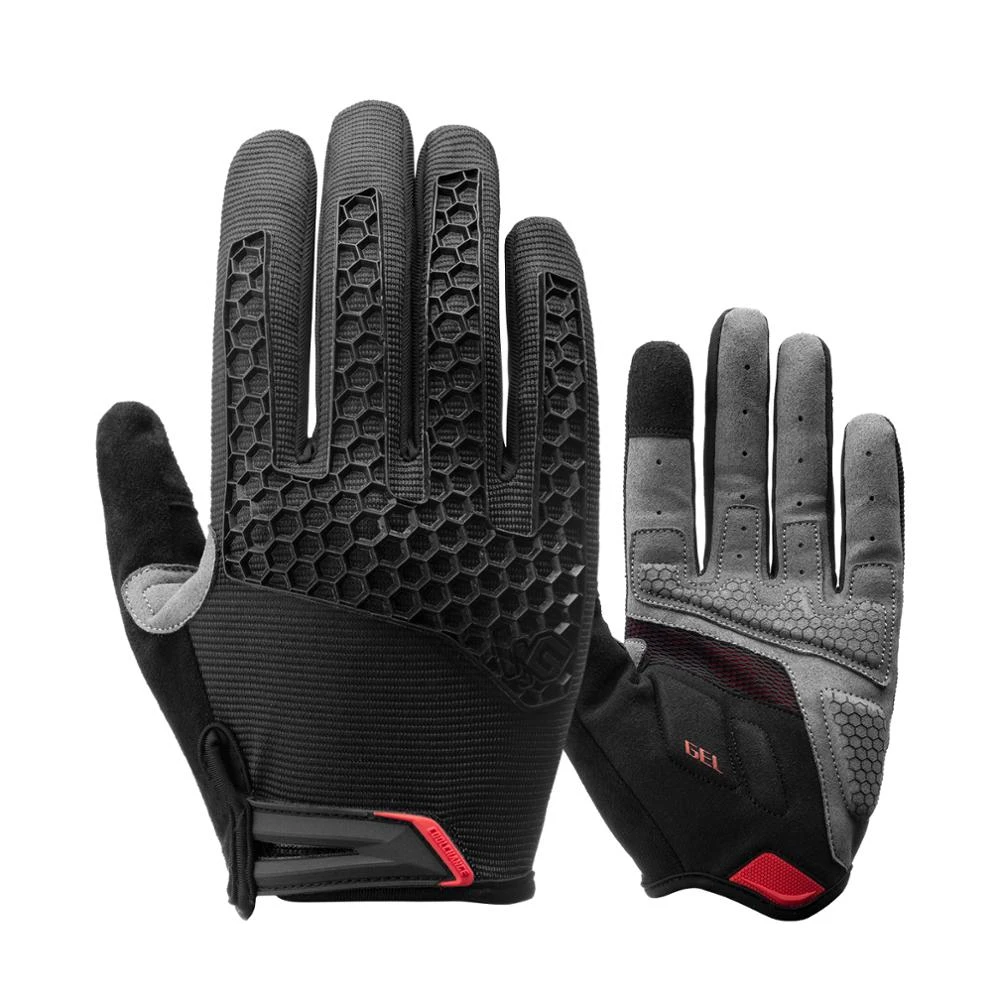 Cycling Bike Full Finger Gloves Shockproof Breathable Touch Screen Sports Gloves