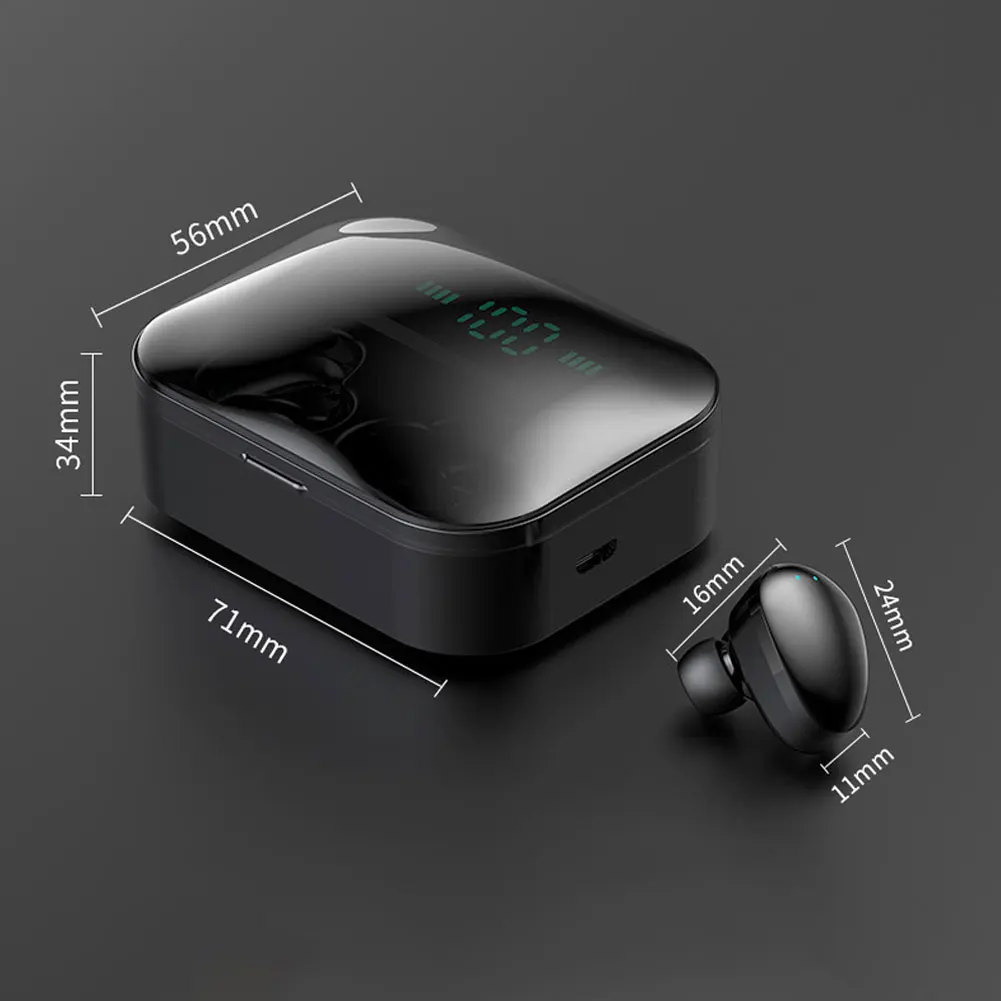 TWS 5,0, Bluetooth, 9D, стерео наушники, беспроводные наушники, IPX7, водонепроницаемая гарнитура, спортивные наушники с 2200 мАч, внешний аккумулятор
