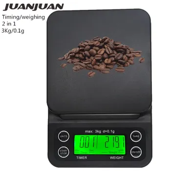

Digital Scale Coffee Scales Jewelry Weight With Timer Electronic LCD Display Grams Kitchen Drug Weight Device Drip Scale 30% OFF