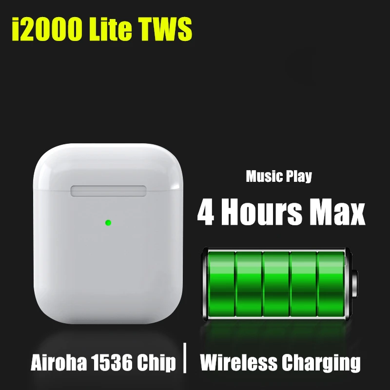 

Original i2000 tws lite bluetooth wireless earphones pop up earbuds PK i1000 i100 tws i200 i800 i500 tws
