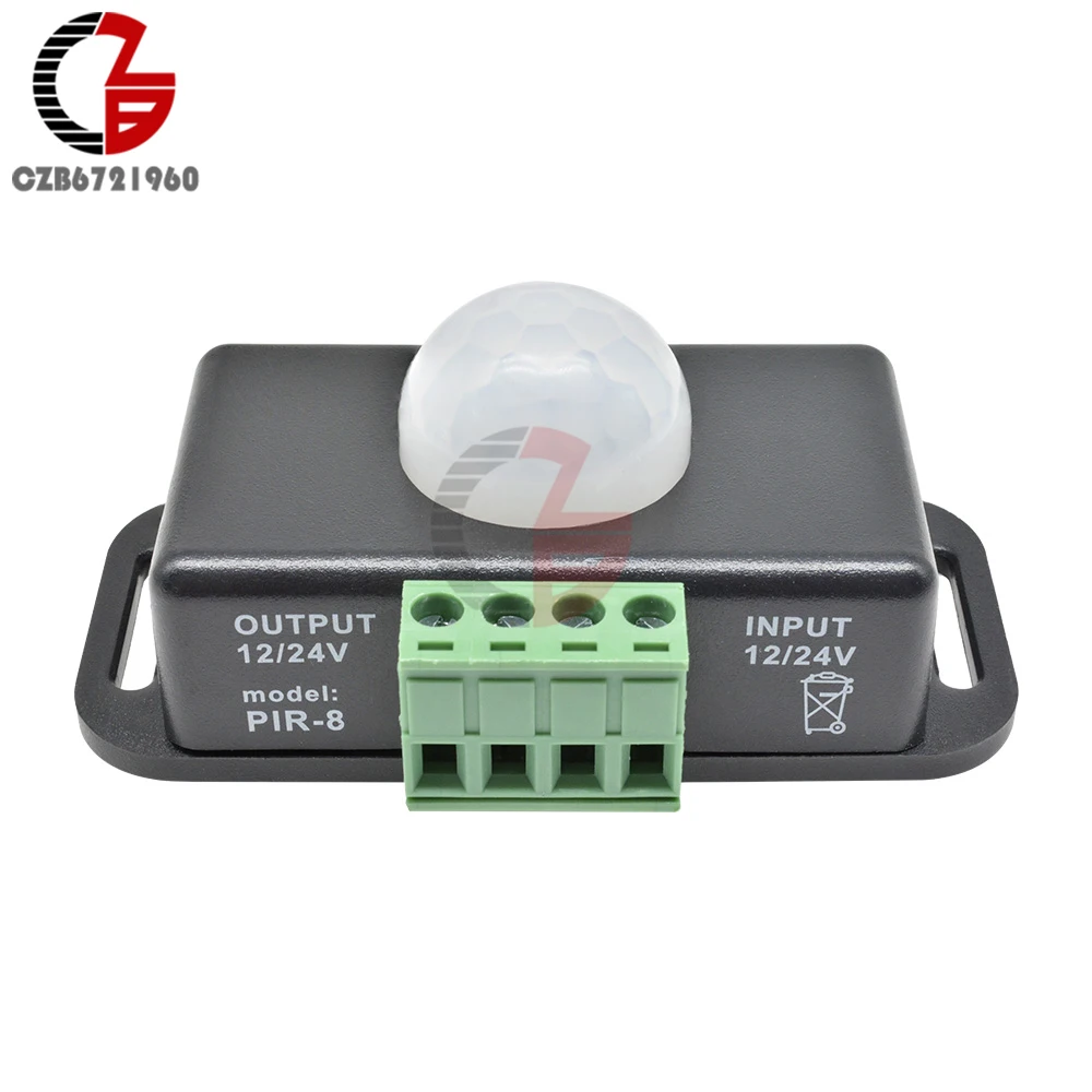 Nrpfell Mini Impermeable Interruptor de Sensor Dc12V 2A Led Auto On/Off Pir Sensor de Movimiento Infrarrojo Interruptor Detector de Pasillo Corredor de Casa 