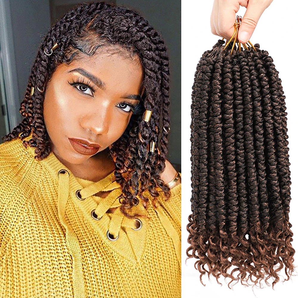 Fluffy 60g Curly End Senegalese Twist Crochet Hair Extensions Synthetic Ombre Braiding Hair For Black Woman Crochet Braid Hair Senegalese Twist Braids Aliexpress