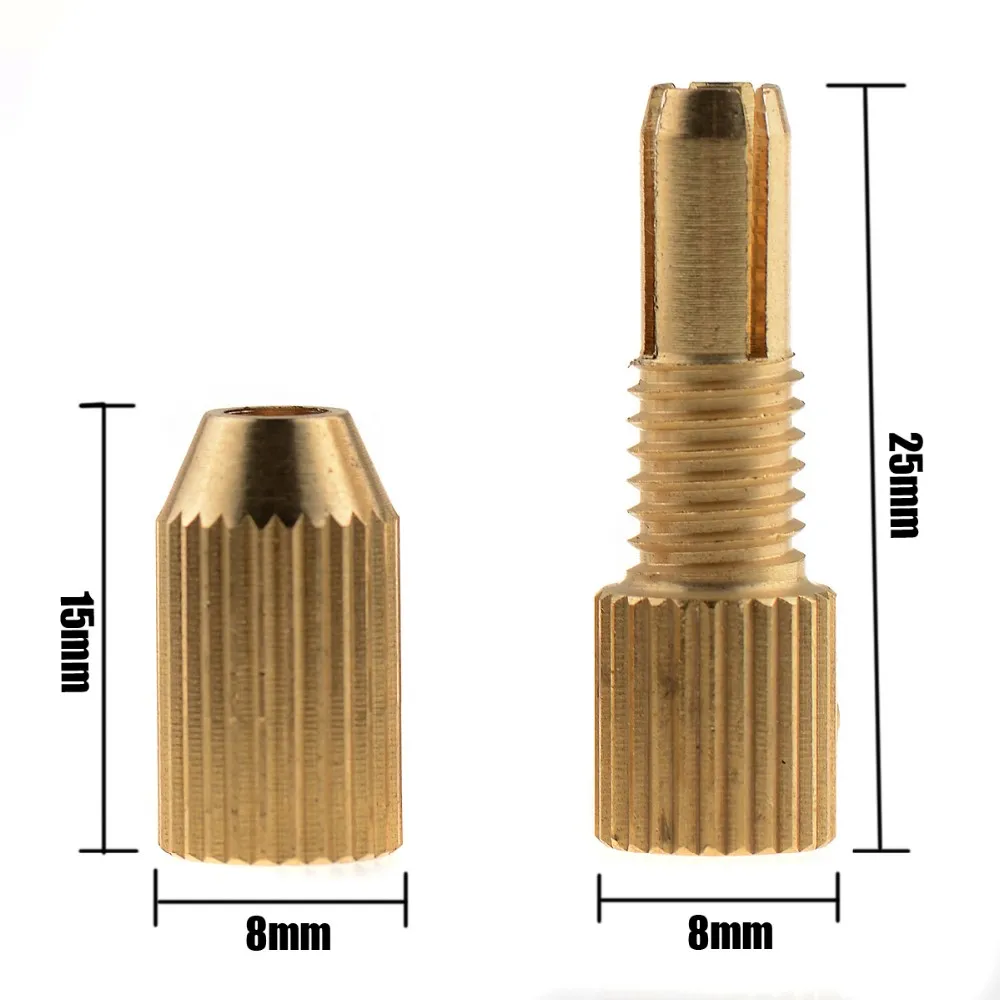 Сверлильный патрон меди зажим микро сверло арматура латунный электродвигатель вал для 0,7 мм-3,2 мм Мини дрель многофункциональный инструмент с гаечным ключом