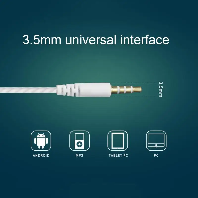 Wired Earphones Earphones 3.5mm Sport In-Ear 1.2m Wired Control Headset With Microphone For Huawei Honor Smartphone