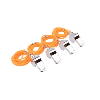 

Sports Basketball Referee Whistle Rope Set Metal Soccer Football Volleyball Tennis Stainless Steel Whistles Survival Equipment