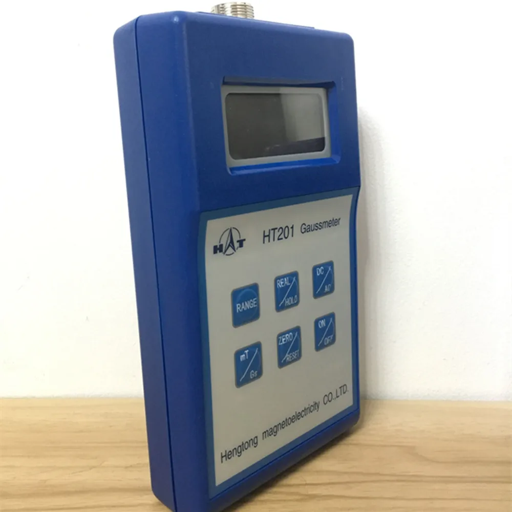 High Precision Digital Gauss Tesla Meter Gaussmeter HT201Range 0-200mT-2000mT Gauss Tester Fluxmeter For Magnetic Field Magnets