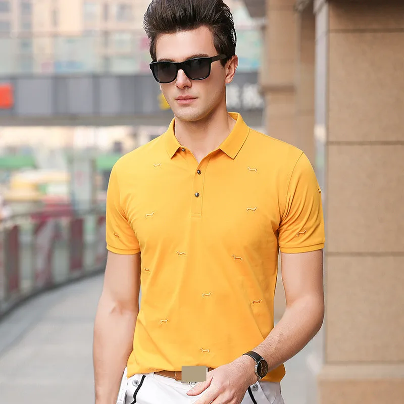 

MRMT 2023 Brand Summer New Men's T-shirt Turn-collar Short Sleeve T-shirt for Male Youth Leisure Tops Tshirt