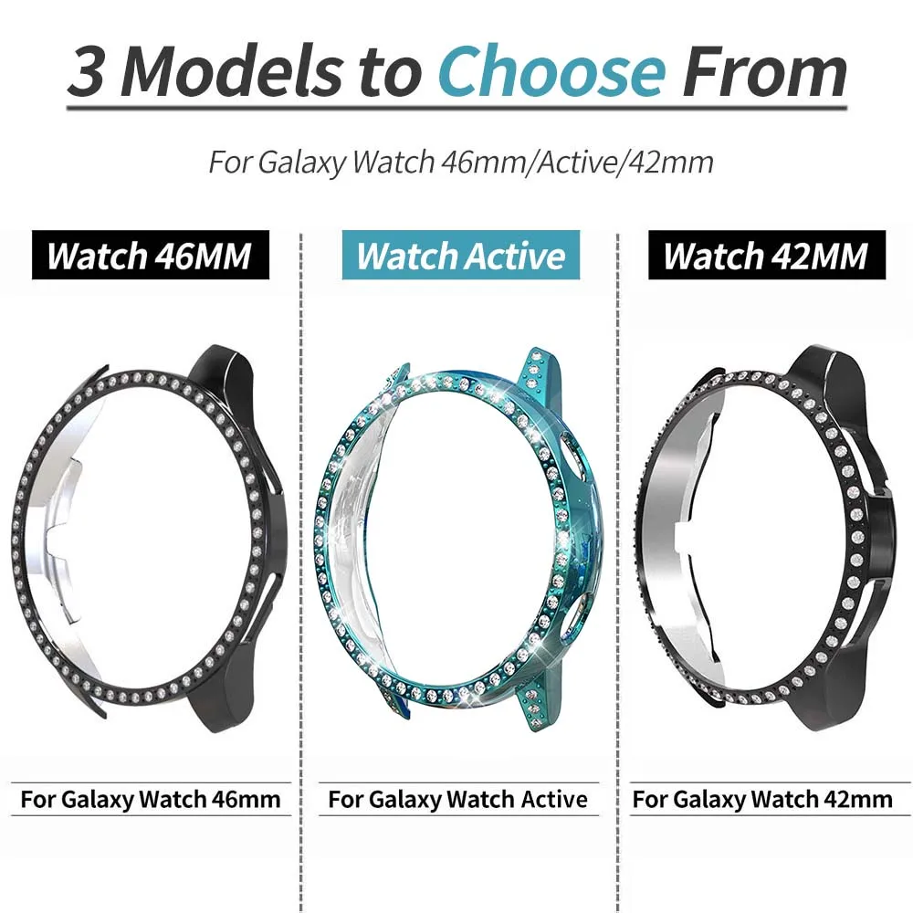 Женский чехол для часов Samsung Galaxy Watch 42 мм/46 мм/Active 2 1 /Gear S3 защитный алмазные
