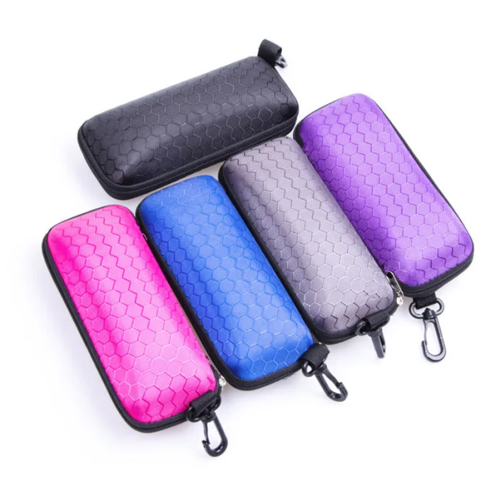 Protable Rectangle Zipper Sunglasses Hard Eye Glasses Case Protector Box KS-shipping