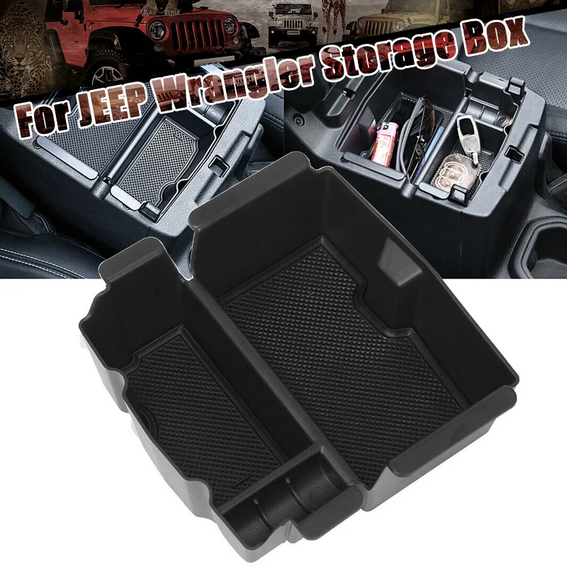 

Center Console Organizer Tray for Jeep Wrangler JL 2018 2019 Armrest Storage Box YAN88