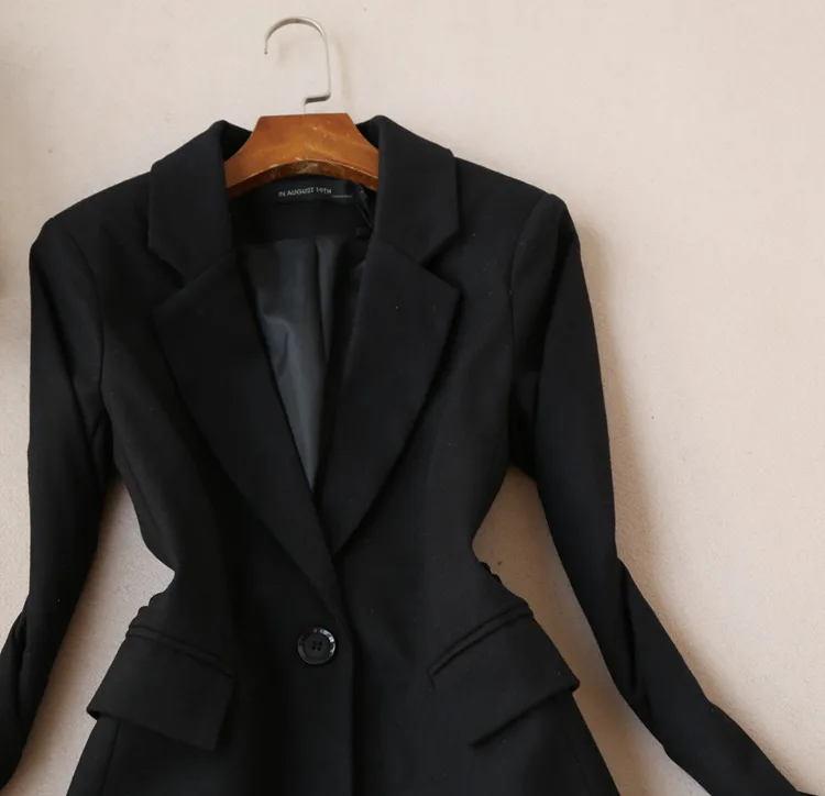 Новинка; Сезон Зима; OL mode pak vrouwelijke zwarte в стиле ретро; wollen jasje negen punten voeten broek Professional wilde trend