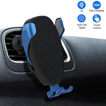 

Wireless Car Charger Mount 15W Fast Charging Qi Charger Automatic Clamping Air Vent Phone Holder For IPhone11 Pro Max