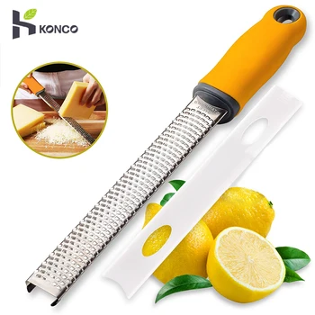 

Cheese Grater & Lemon Zester-Stainless Steel Blade - Protective Cover, Easy To Zester Grater Lemon,Cheese,Garlic,Kitchen Tools