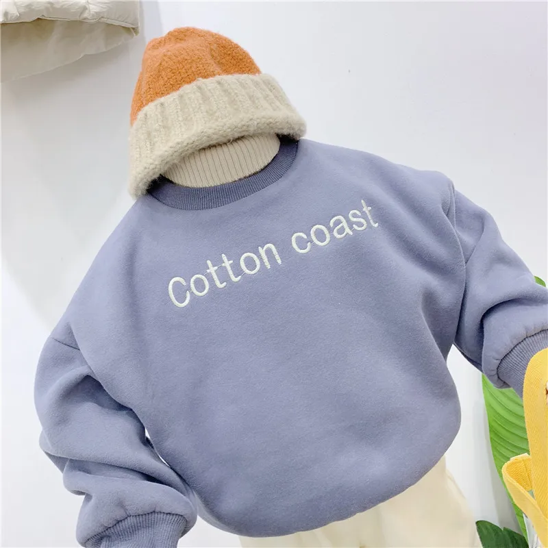 19 years winter children's sweater men and women baby high collar fake two thickening pullover shirt baby shirt bottoming shirt