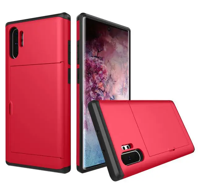 Red Для samsung Galaxy Note10+ 5G S10 5G S9 S8 Plus S10E S7 S6 Edge Plus защитный чехол-кошелек с отделениями для карт для samsung Note 10+ 5G - Цвет: Red