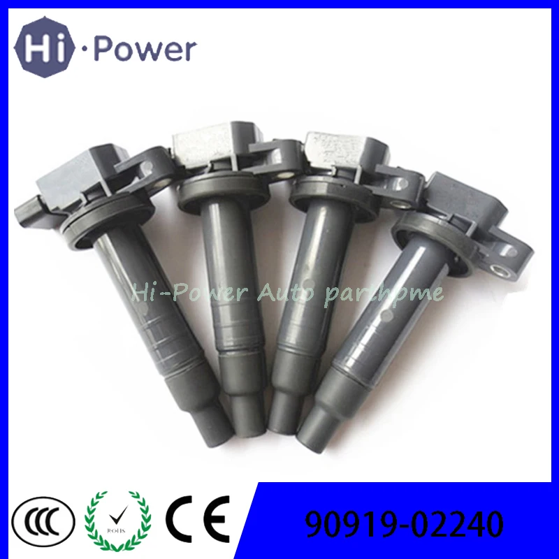 Tanie 4 sztuk 90919 02240 90919 02265 cewka zapłonowa dla Toyota Scion xA xB Yaris Echo Prius 1.5 9091902240 90919 02240 9091902265