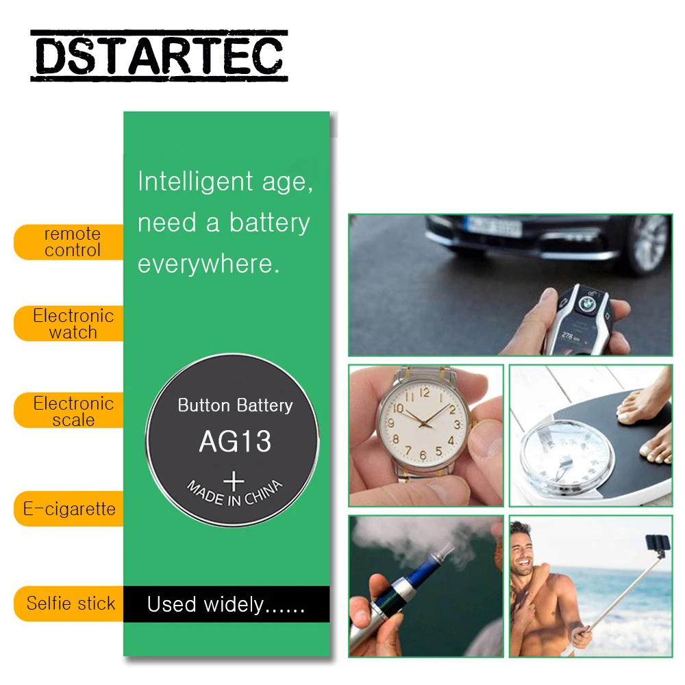 10 шт. 30 мАч 1,55 в AG13 LR44 L1154 RW82 RW42 SR1154 SP76 pila SR44 ...